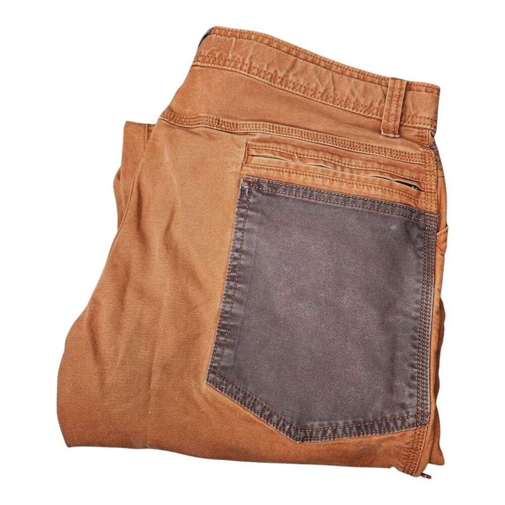 prAna Continuum Pants Mens 34 Burnt Caramel Rust Climbing Hiking Gorpcore